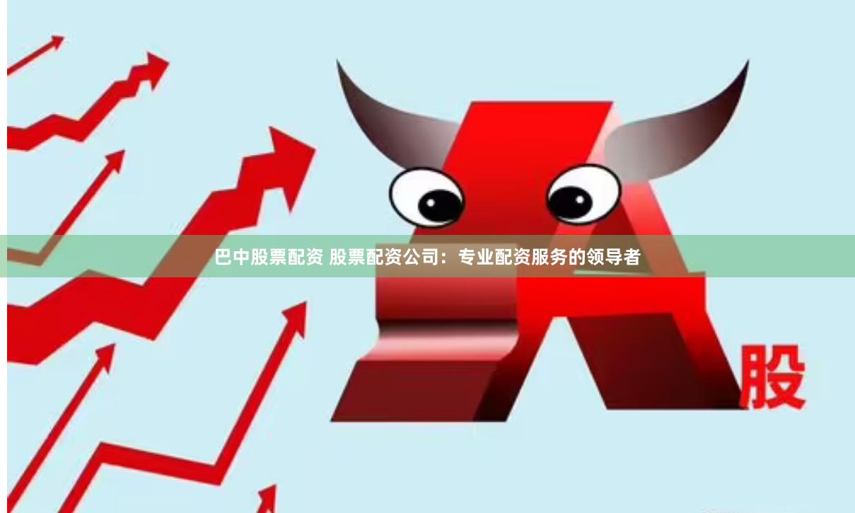 巴中股票配资 股票配资公司：专业配资服务的领导者