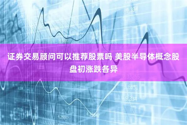 证券交易顾问可以推荐股票吗 美股半导体概念股盘初涨跌各异
